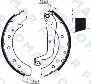 Комлект тормозных накладок FOMAR Friction FO 0570